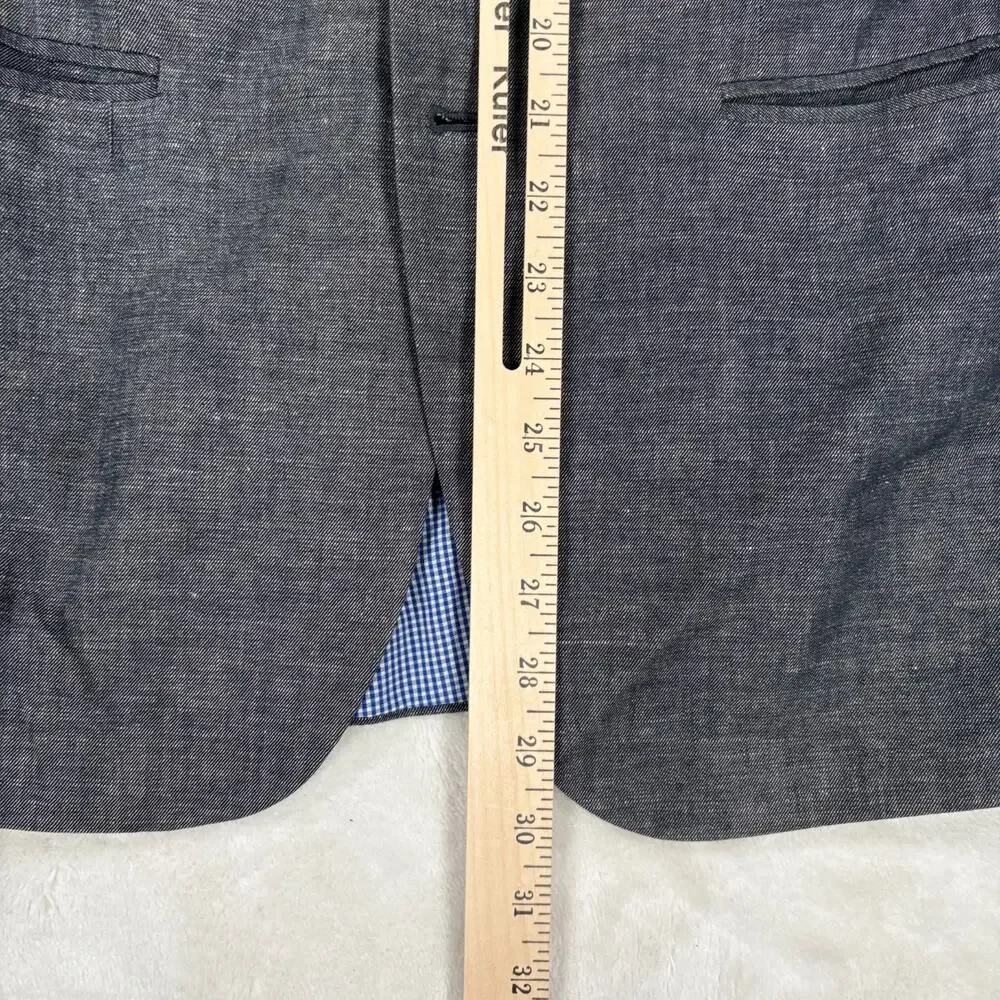 Banana Republic Mens Blazer 40R Gray Tailored Slim Fit Sport Coat Jacket